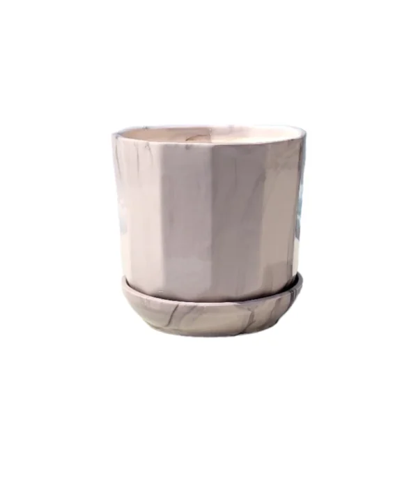 ceramic pot with tray