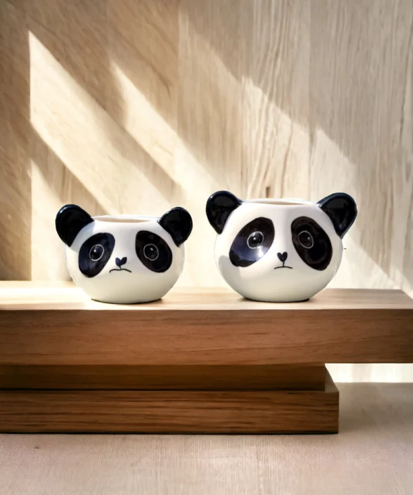 panda miniature ceramic pot