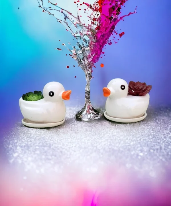 duck ceramic miniature pot