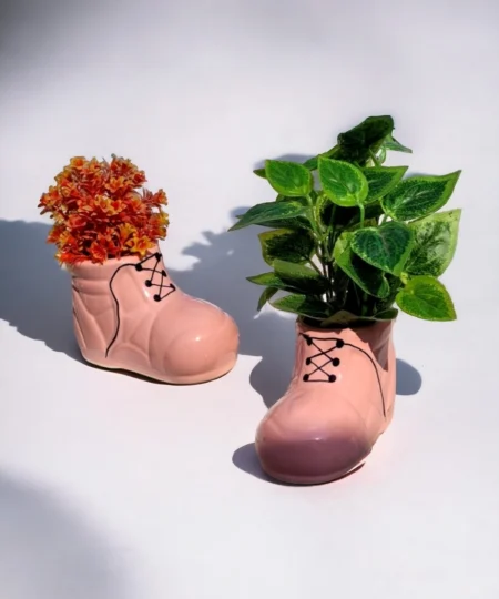 shoes design ceramic pot for home decore