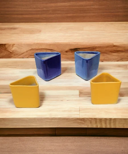 triangle ceramic pot for home decore